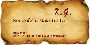 Koczkás Gabriella névjegykártya